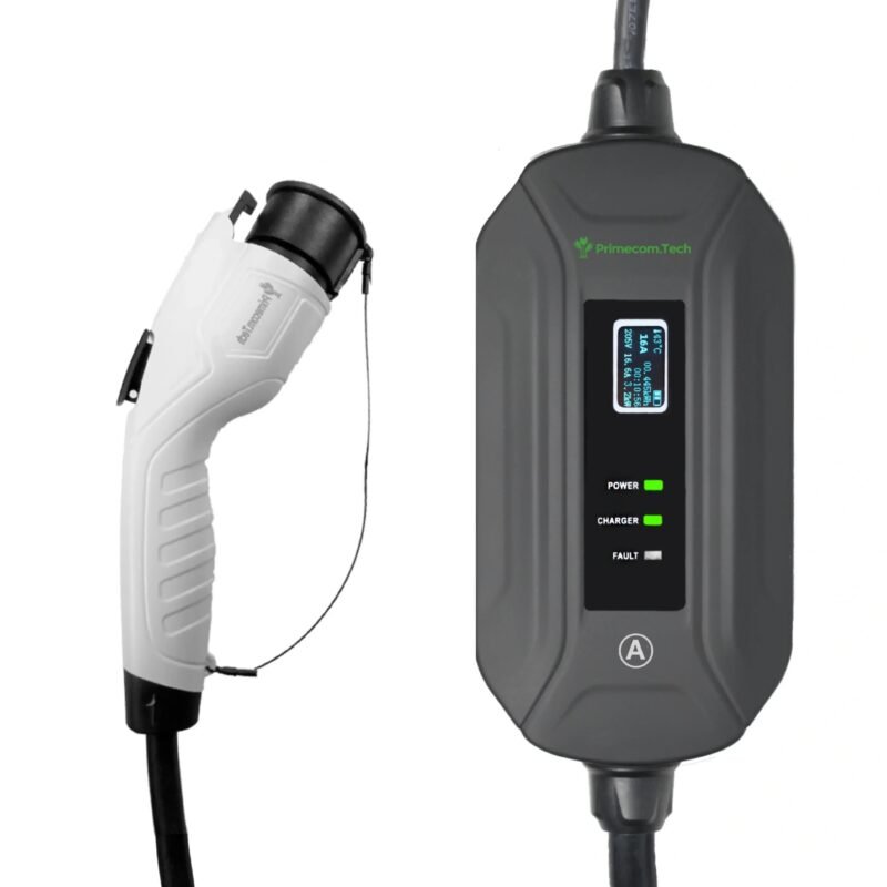 Primecom 24 Amp Level 2 EV Charger Amperage Adjustable: 10A - 16A - 24A Only In ElectoGb