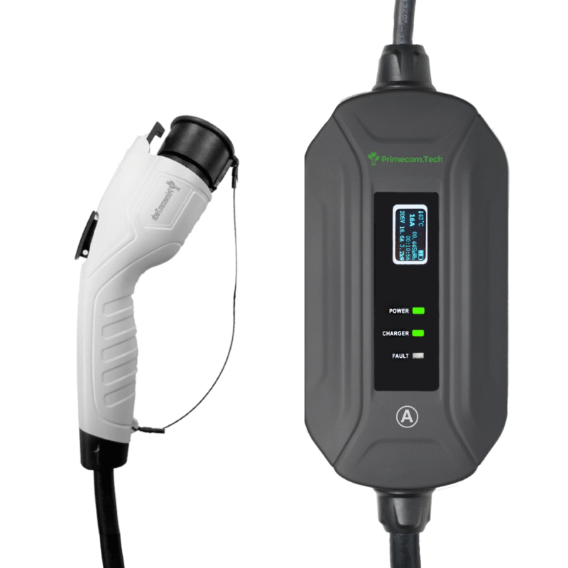 Primecom 24 Amp Level 2 EV Charger Amperage Adjustable: 10A - 16A - 24A Only In ElectoGb