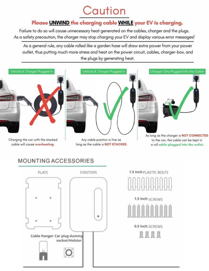 Primecom 32 & 40 Amp Level 2 EV Charger | 220 Volt | 25 & 30 Feet Length Only In ElectoGb