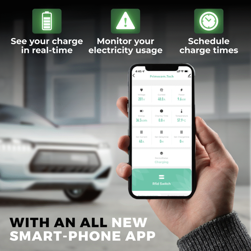 Primecom 50 Amp Level 2 Adjustable EV Charger Only In ElectoGb
