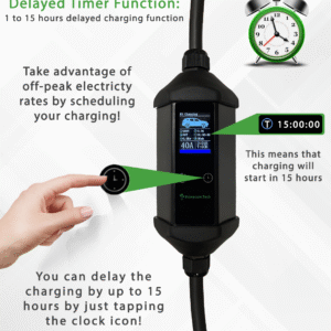 Primecom 40 & 48 Amp Level 2 EV Charger 220 Volt | 30 - 40 - 50 Feet Only In ElectoGb