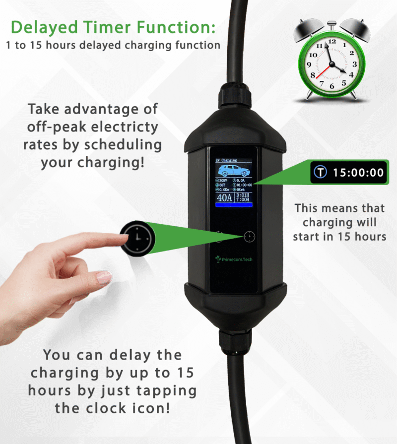 Primecom 40 & 48 Amp Level 2 EV Charger 220 Volt | 30 - 40 - 50 Feet Only In ElectoGb