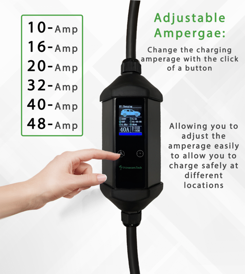Primecom 40 & 48 Amp Level 2 EV Charger 220 Volt | 30 - 40 - 50 Feet Only In ElectoGb