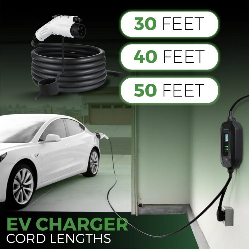 Primecom 24 Amp Level 2 EV Charger Amperage Adjustable: 10A - 16A - 24A Only In ElectoGb