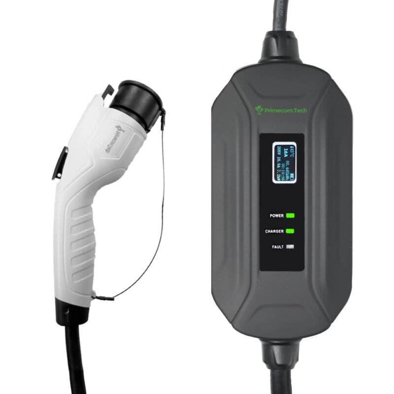 Primecom 32 Amp Level 2 Electric Vehicle (EV) Charger Amperage Adjustable Only In ElectoGb